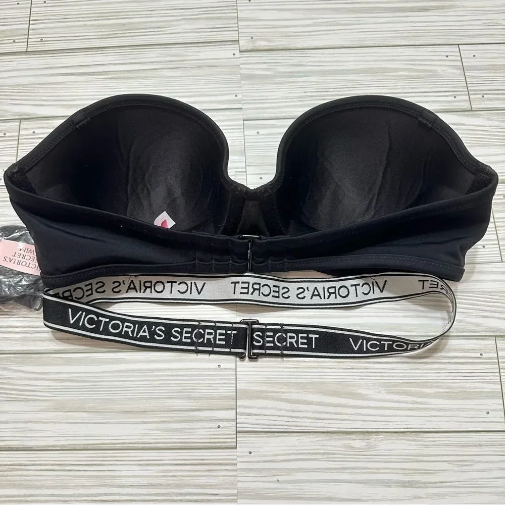 VICTORIA’S SECRET‎ LOGO STRAP DISCONTINUED THE BEACH BANDEAU SWIMSUIT BIKINI TOP